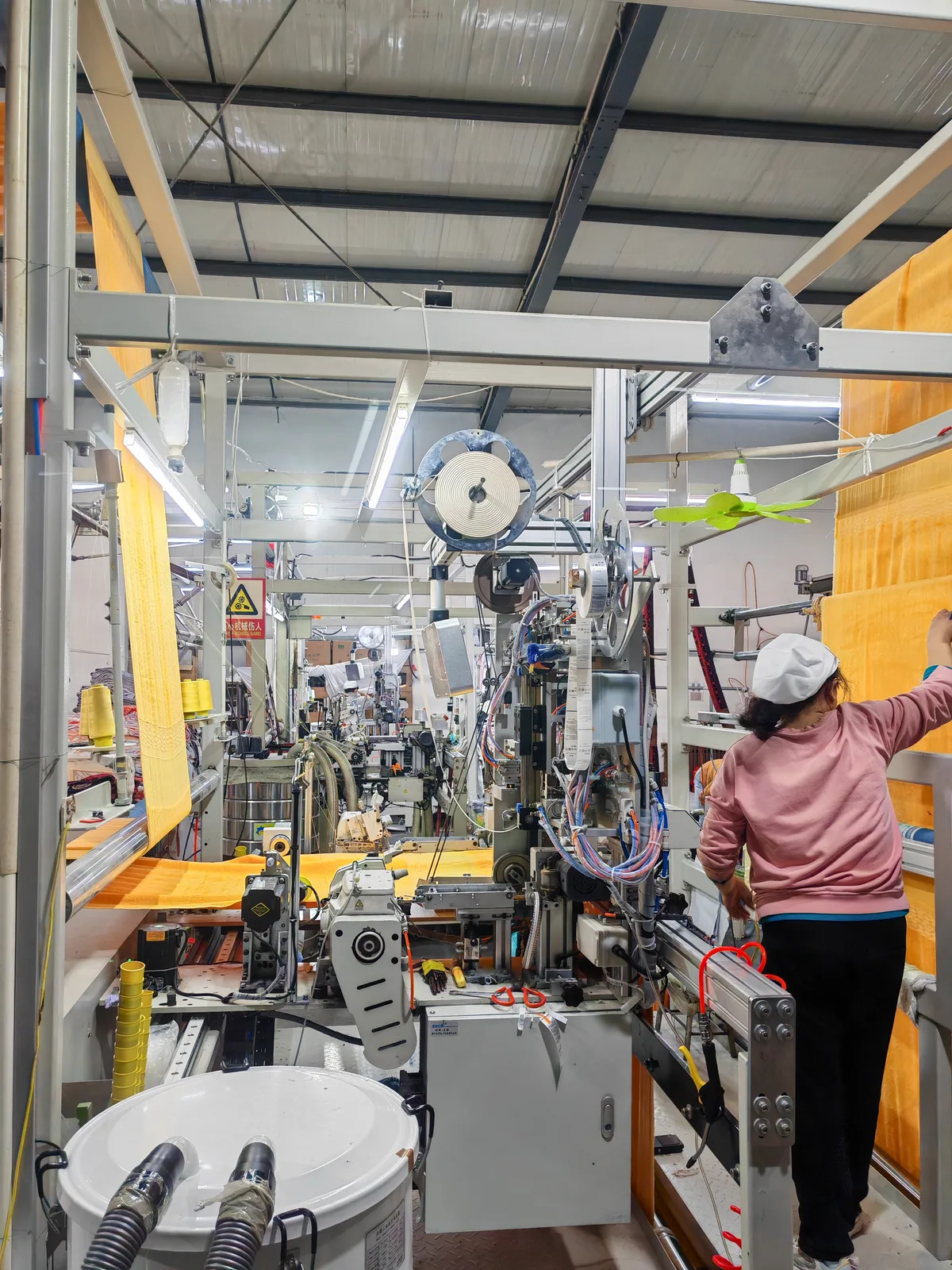 Factory team at work at Tianyuan Towel Factory